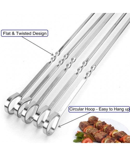 Stainless Steel Twist BBQ Skewers (6 Pcs/Pack) (50x1x0.15 cm) (4-24) (50)