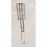 Stainless Steel BBQ Skewers for Sausage 48 x 9 cm) - (4-15)