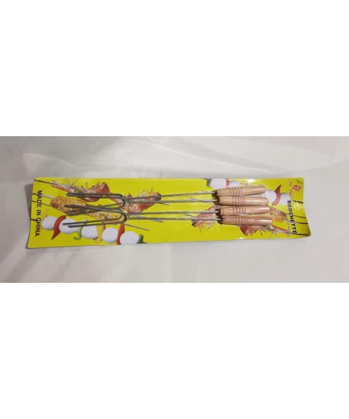 Stainless Steel BBQ Skewers - Fork (4 x 40 cm) (144)