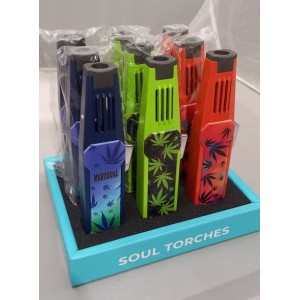 6.5" Soul Marijuana Torch Lighter (9/Display)