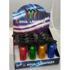 3.5" Mini Metallic Torch Lighters (Display of 16) 3.5" Mini Metallic Torch Lighters (Display of 16)