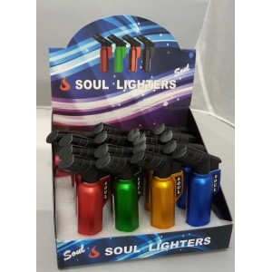 3.5" Mini Metallic Torch Lighters (Display of 16)