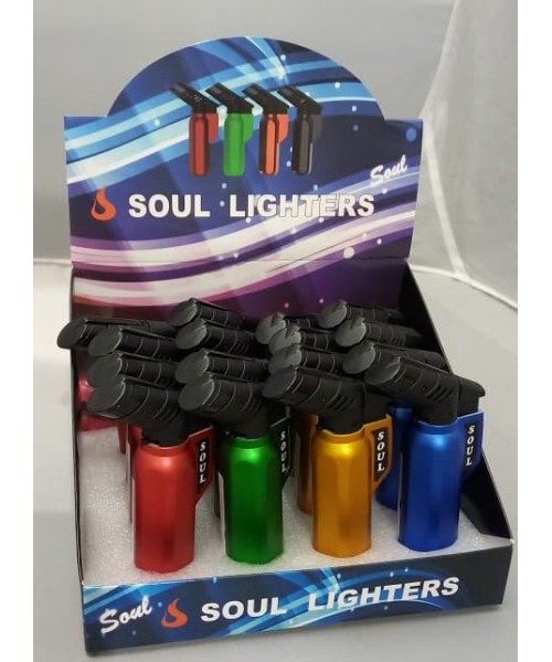 3.5" Mini Metallic Torch Lighters (Display of 16)