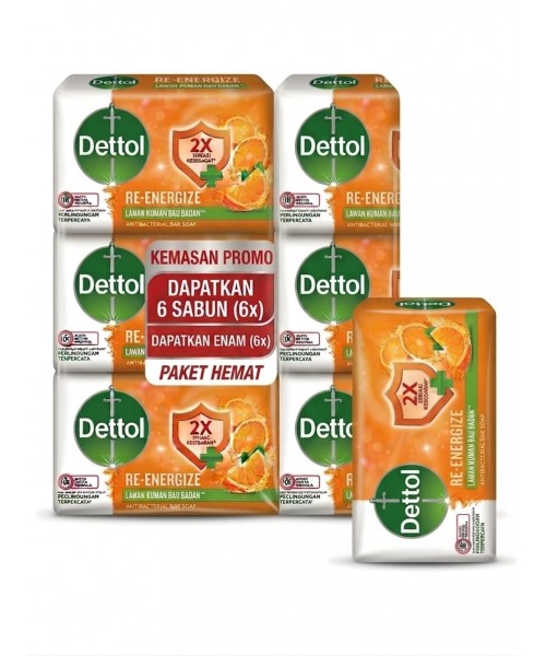 Dettol Soap Re-Energize (6 pcs x 100 g) (24)