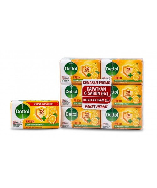 Dettol Soap Fresh (6 pcs x 100 g) (24) Dettol Soap Fresh (6 pcs x 100 g) (24)