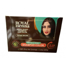 Royal Henna Shampoo Hair Color - Darkest Brown (12 x 25 ml)