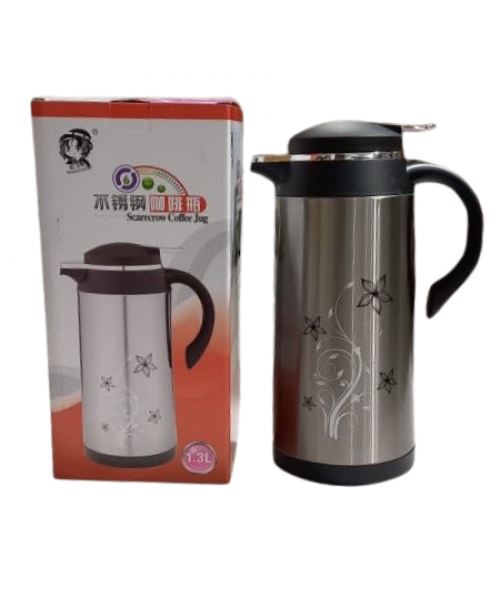 Stainless Steel Vacuum Thermos W/ Green Glass (1.3L) (12)
