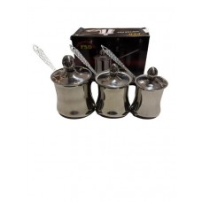 3 Piece Coffee Warmer Set w/Lid - Silver
