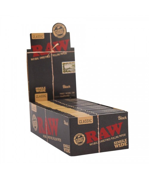 Rolling Paper - RAW Single Wide Black (25 Units)