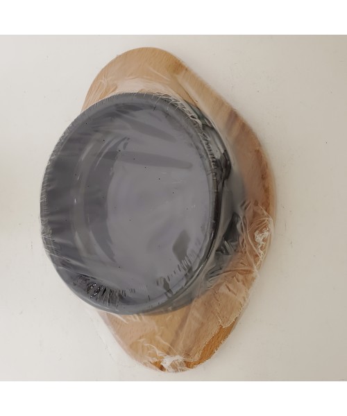 Clay Casserole Dish W/Bamboo Tray - 14cm