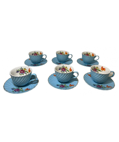 Tea Cup & Saucer Set 200 cc (12 pcs) - (7-9)