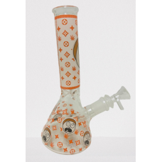 Water Pipe - 8" Bees (A-024) (4 cm mouth/8 cm Base)