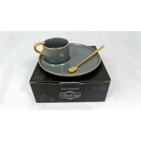 Cup w/ Handle, Saucer & Spoon 90cc (Service for 1) 