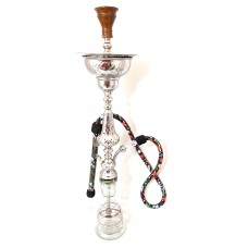 Sultana Hookah - Single Punched Pear w/Ice - Silver (36")