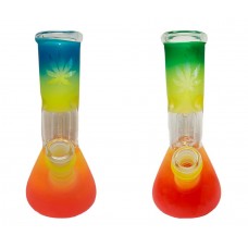 Water Pipe - 8" Rasta/Jamaica With Percolator