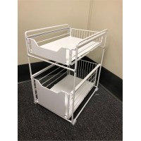 2 Tier Under Sink Shelf w/ Drawers