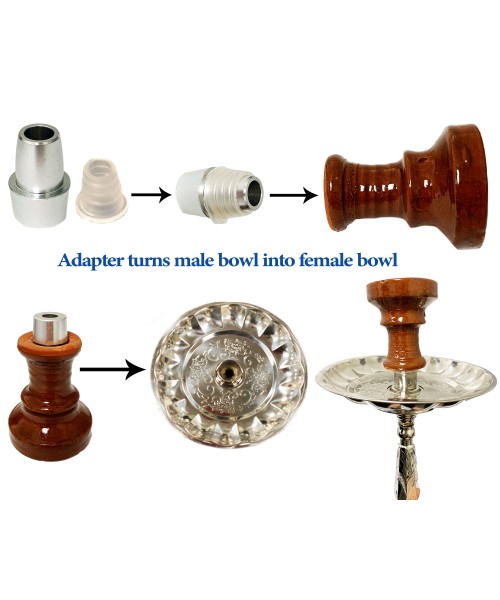 Hookah Adapter from Male Bowl to Female Bowl