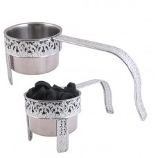 Hookah Charcoal Carrier - Fancy Silver (Single)