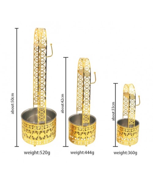 Hookah Charcoal Carrier - Set of 3 - Fancy Gold