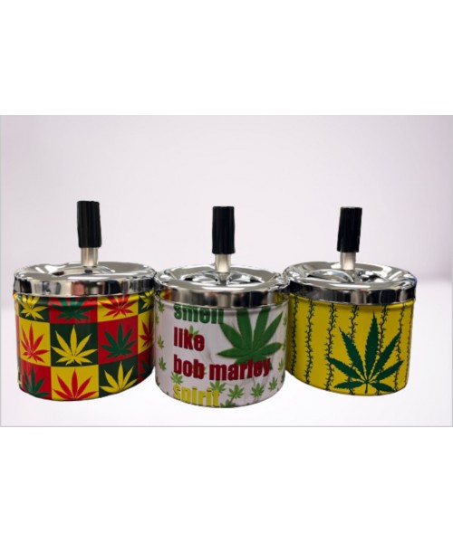 Press Round Ashtray - Marijuana (9 cm dia)