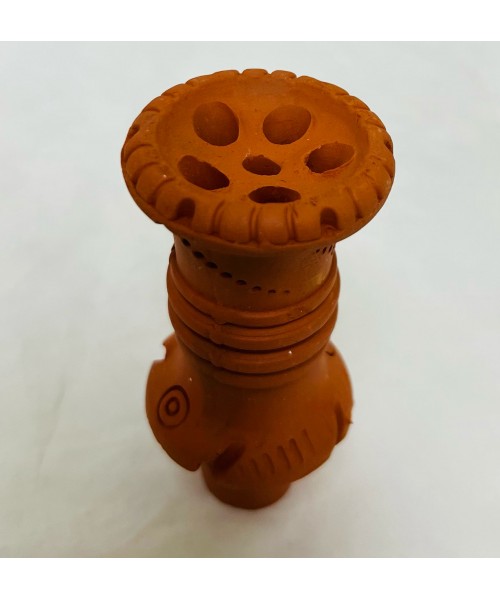 Syrian Hookah Clay Bowl w/ 3 Rings for Ajami