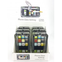 Glass Ashtray - Rectangular / Display of 6 Smart Phone