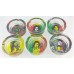 Glass Ashtray - Round / Display of 6 Bob Marley I