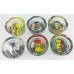 Glass Ashtray - Round / Display of 6 Bob Marley II