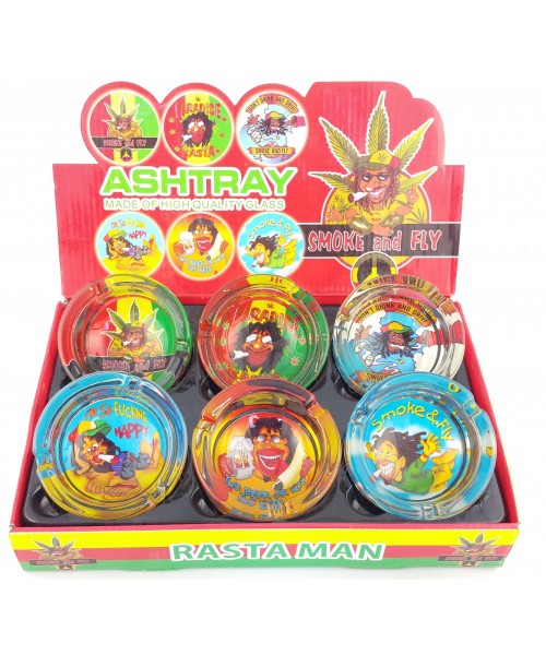 Round RastaMan Ashtray