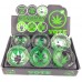 Glass Ashtray - Round / Display of 6 Hemp I