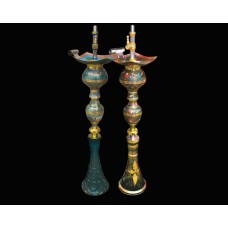 38" Twist & Lock Babylon Hookah with Indian Handcraft Design