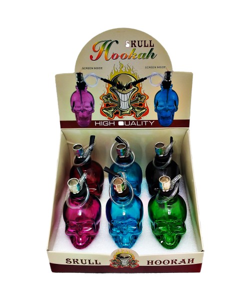 Skull Glass Pipe (6/Display) Skull Glass Pipe (6/Display)