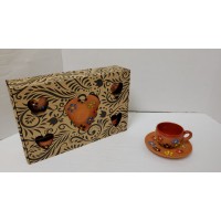 Clay Coffee Cups & Saucers (12 Pieces) (PSH16/25) Clay Coffee Cups & Saucers (12 Pieces) (PSH16/25)