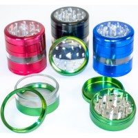 Metal Grinder 4 Parts -  W/ Clear Top Display of 6