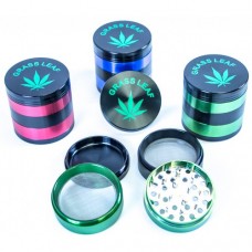 Metal Grinder 5 Parts - Aluminum Grass Leaf (6)