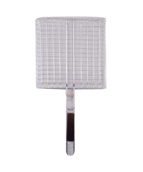 Grill Net With Wood Handle (26 CM x 25 CM) (3-13)