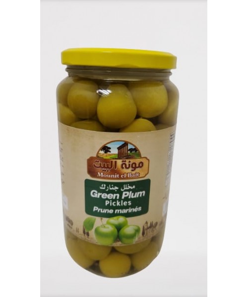 Mounit el Bait -Green Plum Pickles (12 x 1000 g)