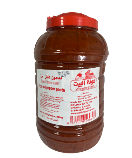 Mounit el Bait - Hot Red Pepper Paste (4 x 4200 g).