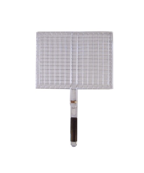Grill Net With Wood Handle (30 CM x 30 CM)(3-16)