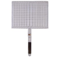 Grill Net With Wood Handle (40 CM x 30 CM) (3-17)