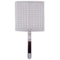 Grill Net With Wood Handle (26 CM x 26 CM)