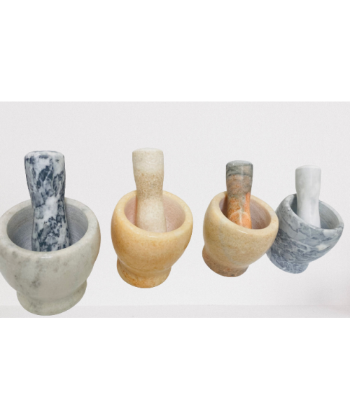 Heavy Marble Garlic Mortar & Pestle (9 cm Outer/7.5 Cm Inner) Heavy Marble Garlic Mortar & Pestle (9 cm Outer/7.5 Cm Inner)