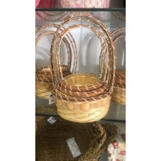 Wicker Basket - 5 Piece W/Handles