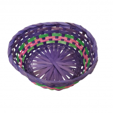 Round Colored Wicker Basket
