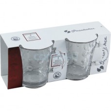 Glass Mugs w/ Polka Dot Design (Set of 2) (PSH045)