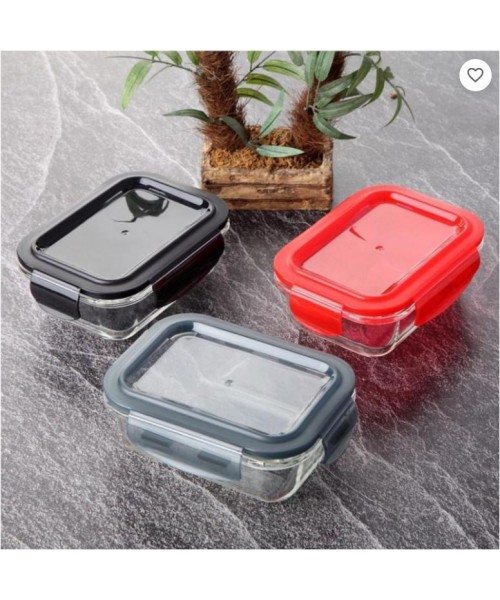 Glass Storage Container W/Plastic Lids - 1040ml