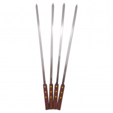 Stainless Steel BBQ Skewers W/Wood Handle (53x1)(set of 4) (3-9)