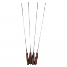 Stainless Steel BBQ Skewers W/Wood Handle (60x0.5)(set of 4) (3-12)