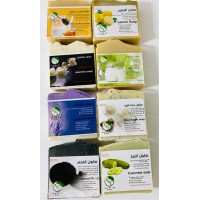 Natural Hand Made Soap Assortment of 32 (Lavender, Milk & Honey, Cucumber, Goat's Milk, Jasmine, Charcoal, Lemon, Shea Butter) (100 g)