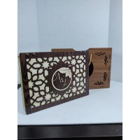 Natural Hand Made Soap in Wooden Gift Box Assortment of 6 (Cucumber, Lemon, Argan, Charcoal, Jasmine, Milk&Honey) (SET #2)